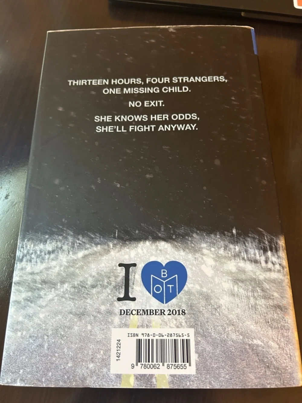 No Exit Hardcover Thriller | Taylor Adams | Suspense Mystery Novel